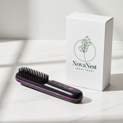 Black NovaNest Hair Brush with Box