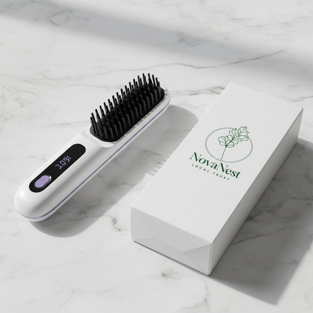 White NovaNest Hair Brush